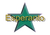 Esperanto mit Schatten und Stern